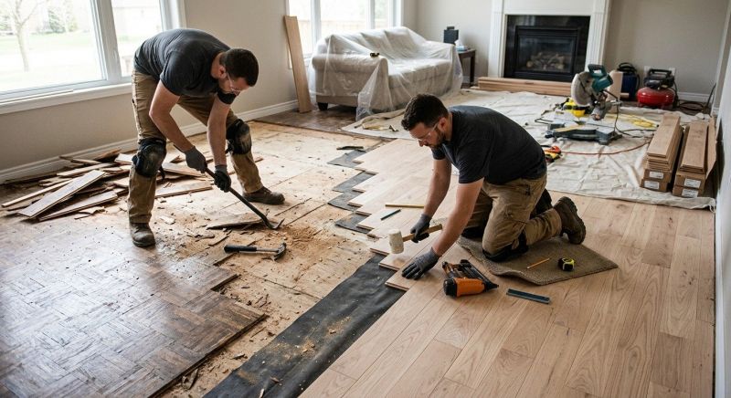 Oak Floor Replacement in Manassas, VA