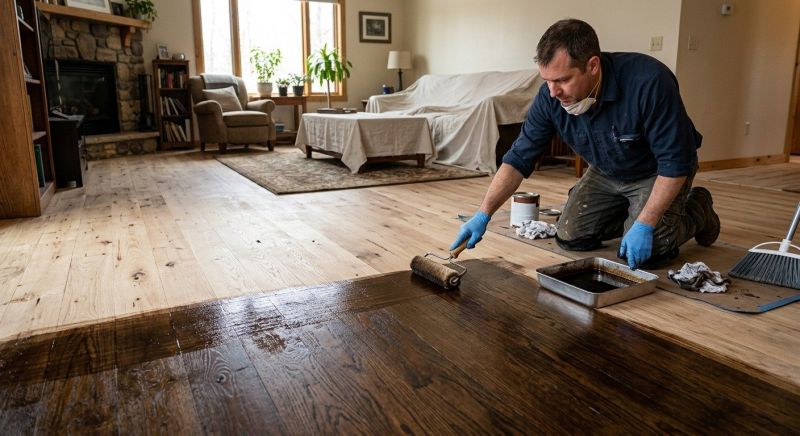 Oak Floor Staining in Kansas City, KS